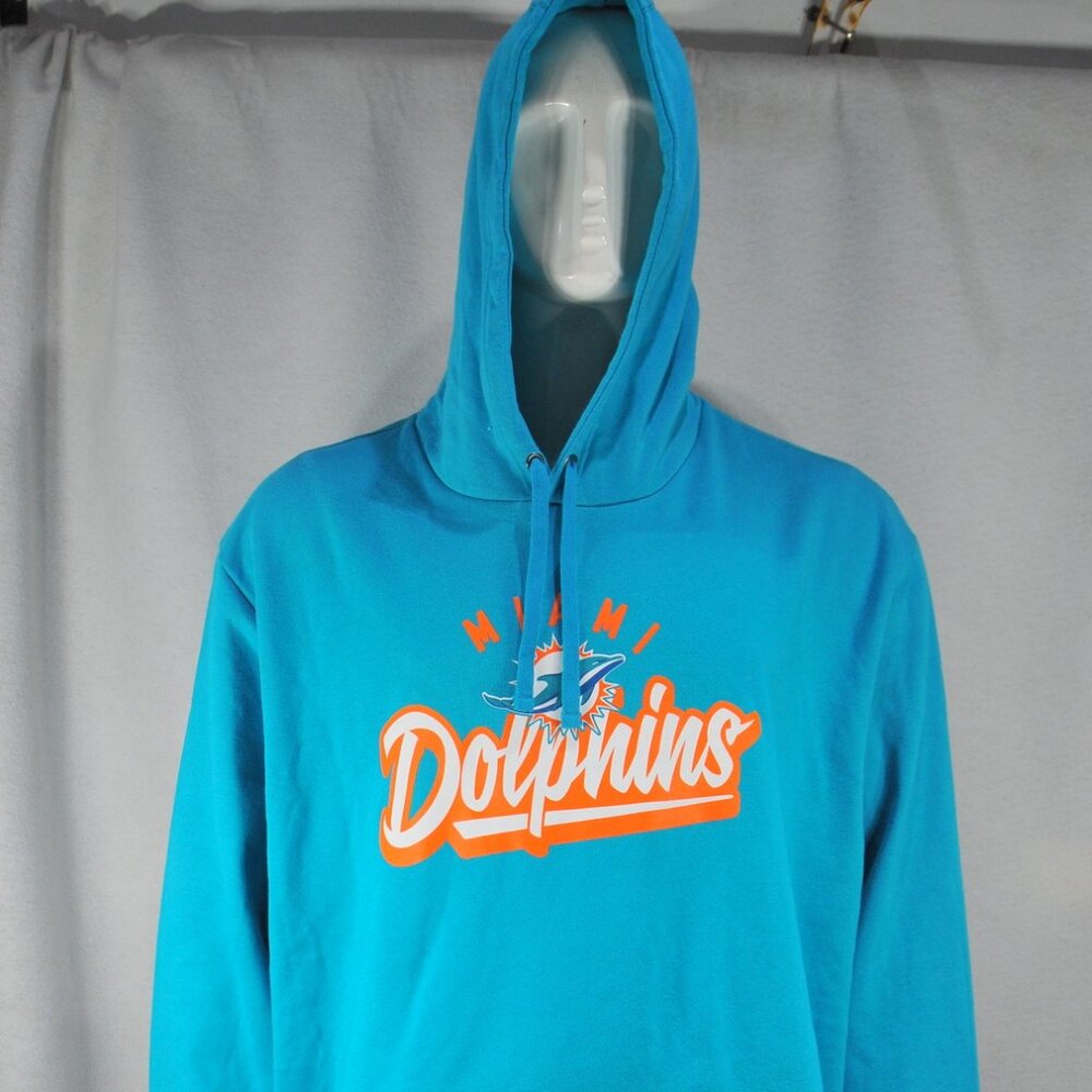 Fanatics NFL Pro-Line Miami Dolphins Hoodie 5XL Fleece Long Sleeve Teal NWT